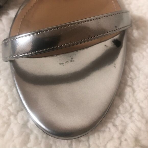 Bally Silver Ankle Strap Sandals 38 1/2 - Picture 7 of 8